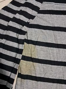 Grey And Black Combination Long Sleev T Shirt