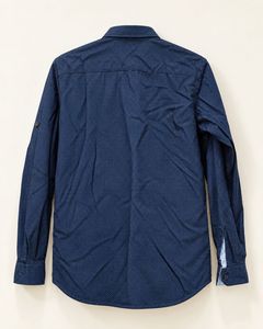 Men's Blue Dotted Casual Shirt