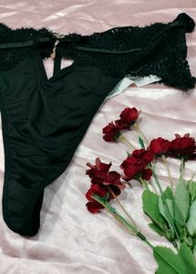 Lace Trim Thong Panty