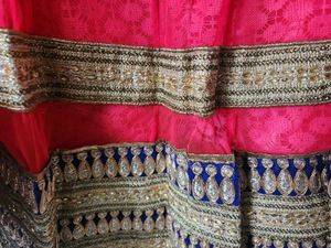 Stunning Pink &amp; Gold Lehenga Choli Set