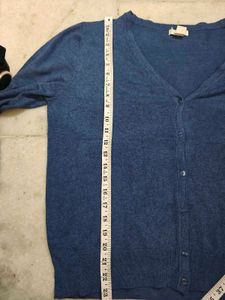 Blue V-Neck Cardigan