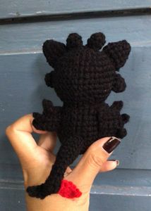 Crocheted toothless Dragon Toy keychain