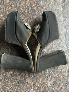 Embellished high block heel  Sandals