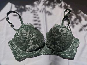 Green Lace Bra