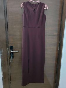 Women's Maroon Bodycon Midi Dress