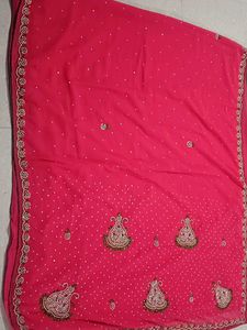 embroidery work saree