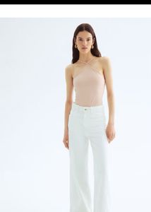 H&amp;M Thong crepe blush pink bodysuit