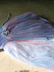 Sparkly Blue Dress with Flowers