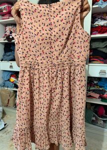 Chic Floral Print Sleeveless Dress