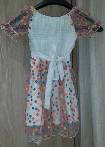 Set of 2- Polka Dot Mesh Dresses (12-24m)