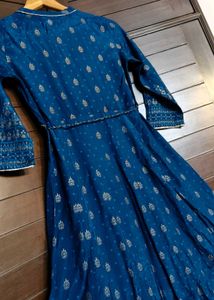 Sabhyata Elegant Blue Printed Anarkali Kurta