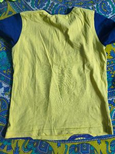 hot yellow with blue bicycle t shirt for boys