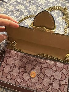 Coach Burgundy Signature Camera Bag