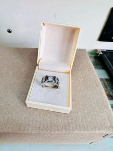 Diamond Gents Ring Pure Silver