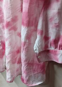 Pink Tie-Dye Oversized Shirt