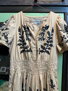 Anthropologie Embroidered Midi Dress