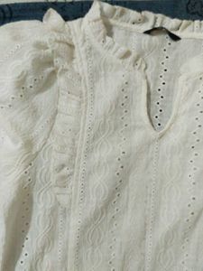 Chic White Broderie Anglaise Top