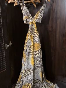 Boho Chic Maxi Dress with Cut-outs