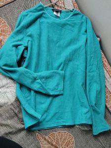 Teal Long Sleeve Fleece Top