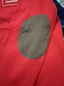 Red Coop Marked Sweater