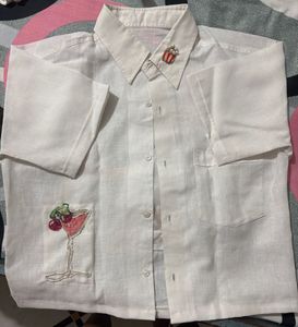 Unique White Shirt with Embellishments