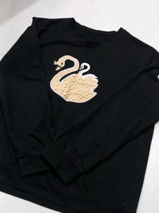 Black Swan Embellished Sweatshirt