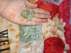 Green Gemstone Chips Craft Supply