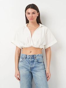 Stylish Cropped White Shirt