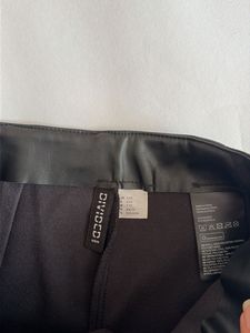 H&amp;m Black Faux Leather Mini Skirt