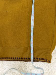 Vintage Mustard Yellow V-Neck Sweater