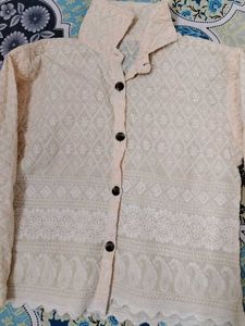 Elegant Cream Chikankari Kurta
