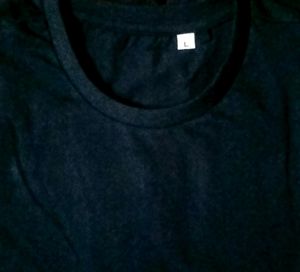 💥New Men's Premium Solid Cotton Black T-shirt