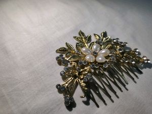 Golden Hair Clip/Broch