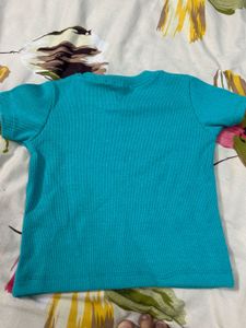 Teal Cotton T-Shirt