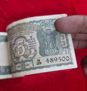 full pkt 4 dear Rare 5 Rupees Indian Banknote