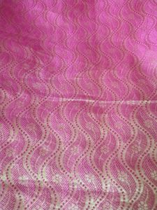 Vibrant Pink Silk Saree with Paisley Blouse