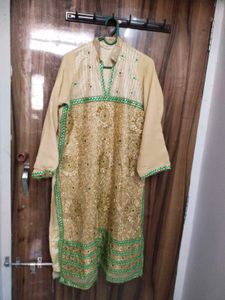 Elegant Ethnic Kurta with dupatta dual shade