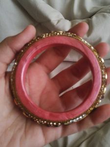 Pink &amp; Gold Bangle Set