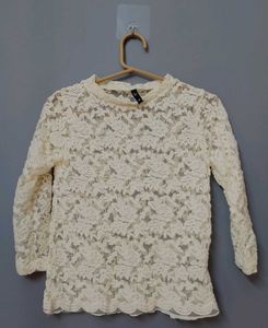 Lace Round Neck Top