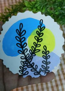 Abstract Floral Coasters (Set of 4)