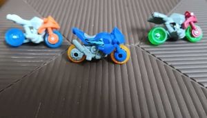 set of 3 kinder Joy racer edition bike toys