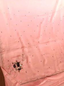 Elegant Peach Saree