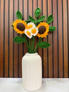 Handmade Crochet Sunflower Bouquet