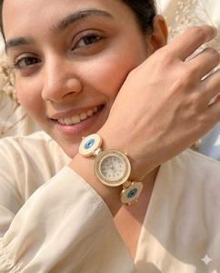 Gold Evil Eye Charm Watch