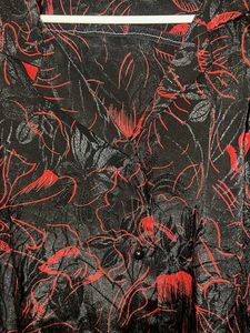 Unique Black &amp; Red Floral Shirt