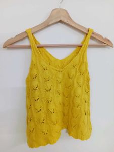 Yellow Knit Tank Top