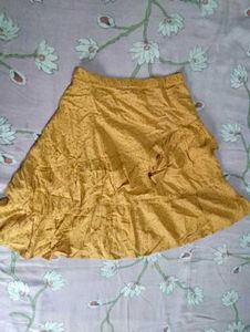 Yellow Polka Dot Ruffle Skirt