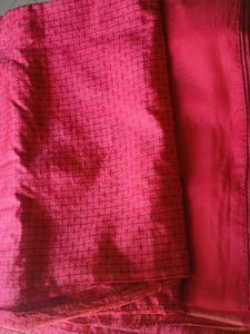 Red Checkered Saree