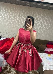 Stunning Red Embroidered Party Dress❤️🦋🎀