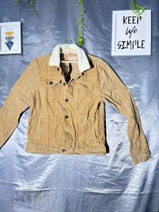 Stylish Corduroy Sherpa Lined Jacket